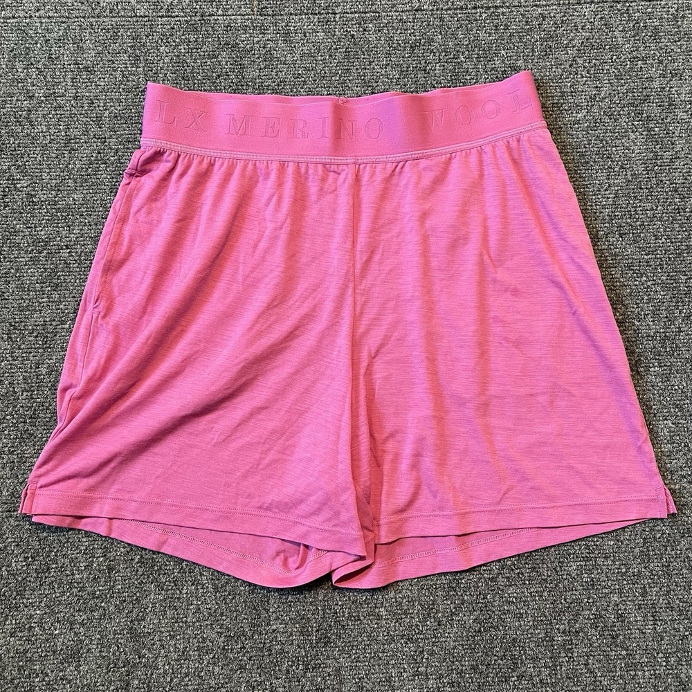 Woolx Poppy Lounge Shorts Women's Small Pink Logo Waistband